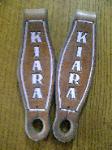 RDK custom stamped leather slobber straps
